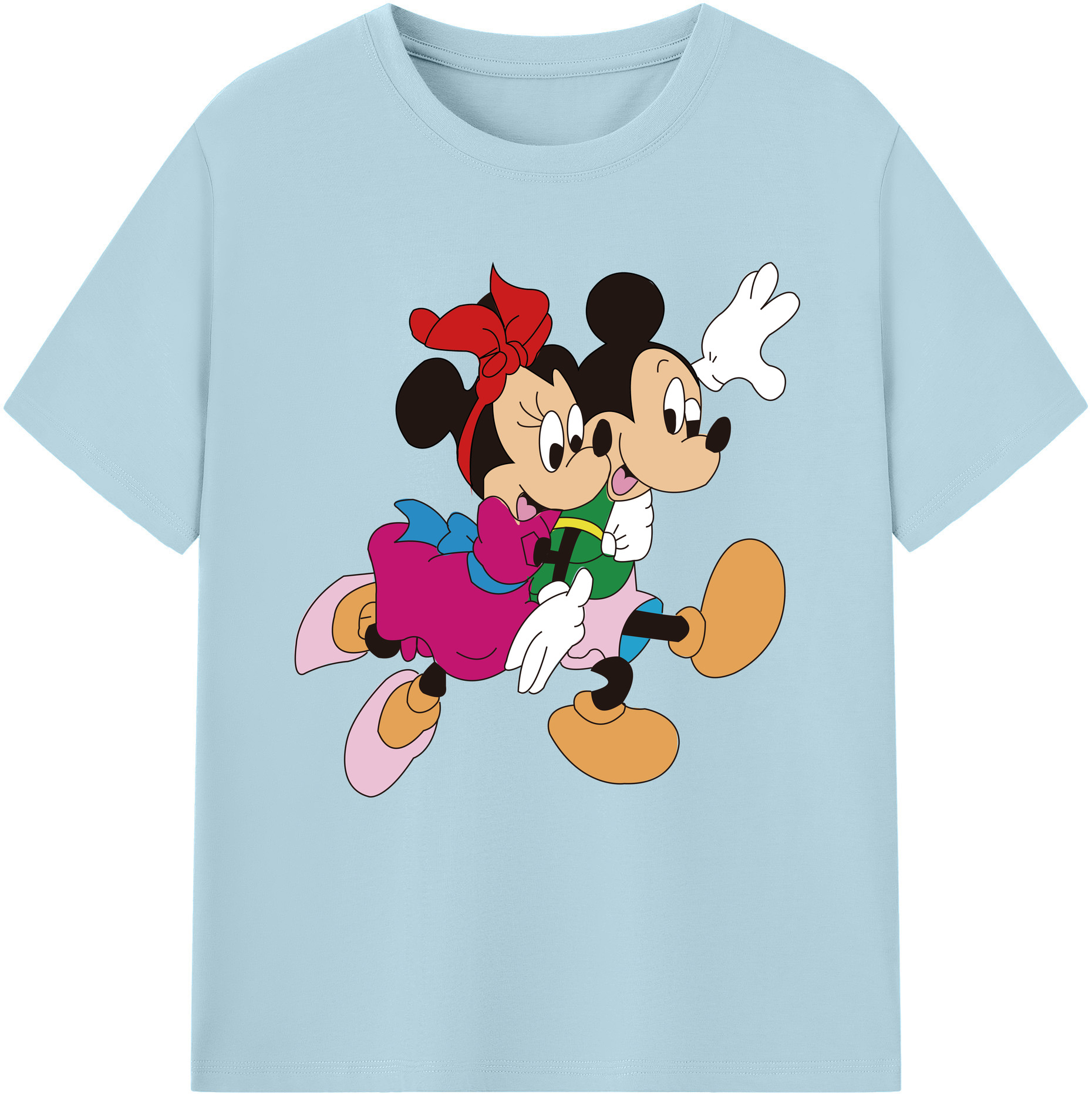 （画像用） ミッキーマウス Mickey Mouse 綿100％半袖Tシャツ（フロントプリント）